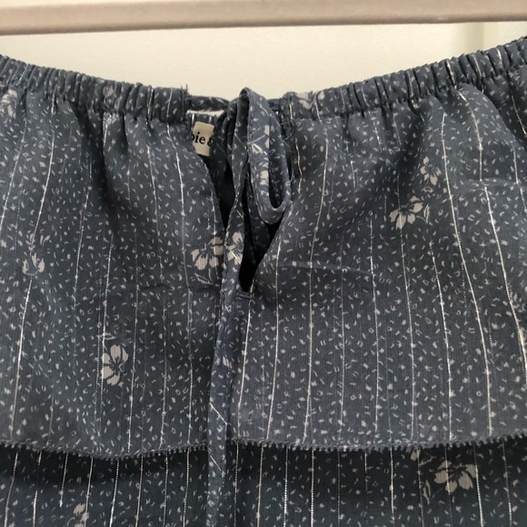 Abercrombie Dusty Blue Long Sleeve Off the Shoulder Bodysuit size S - Picture 5 of 9